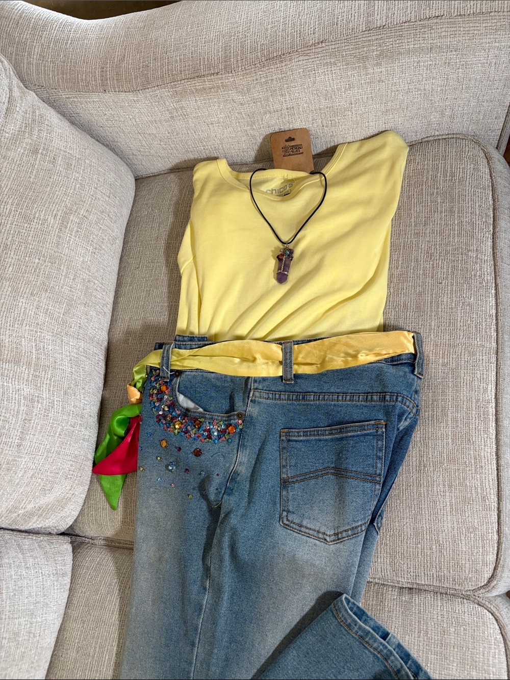 Jeans - Sz 10P - Multi Color  Rhinestones - Picture 12 of 17
